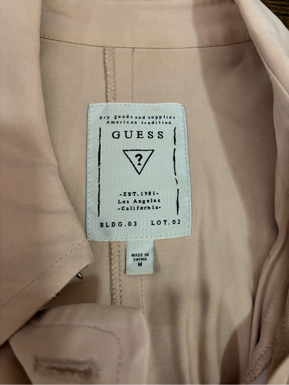 Guess Women's Trench Coat Blush Nude Soft - Picture 4 of 9
